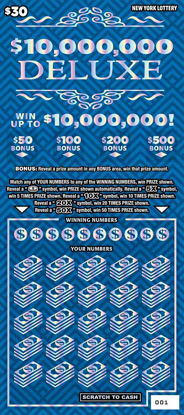 $10,000,000 DELUXE scratchcard - game number #1489 - front