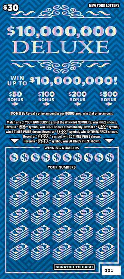$10,000,000 DELUXE scratchcard - game number #1489 - front