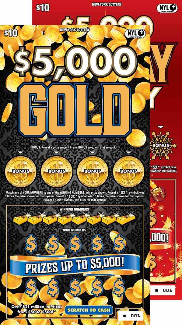 $5,000 Holiday Frenzy/$5,000 Gold scratchcard - game number #1674 - front