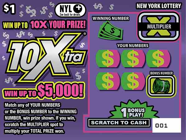 10Xtra scratchcard - game number #1679 - front