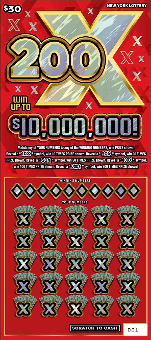 200X scratchcard - game number #1468 - front