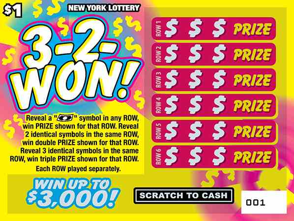 3-2-Won! scratchcard - game number #1648 - front