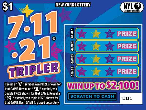 7-11-21 Tripler scratchcard - game number #1690 - front