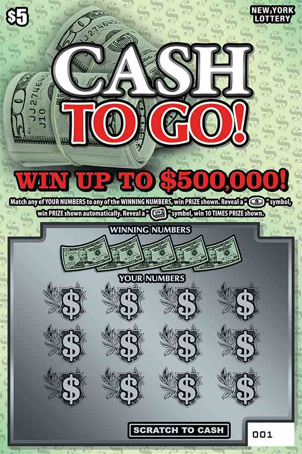 CASH TO GO! scratchcard - game number #1538 - front