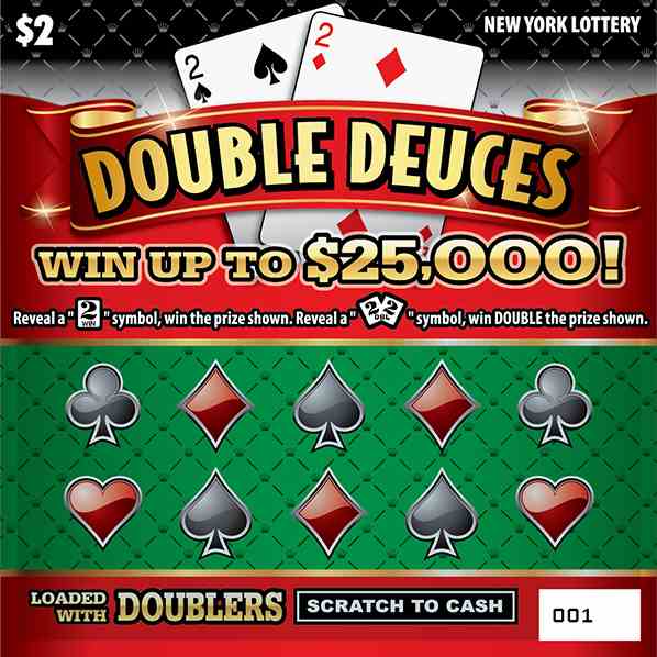 DOUBLE DEUCES scratchcard - game number #1608 - front