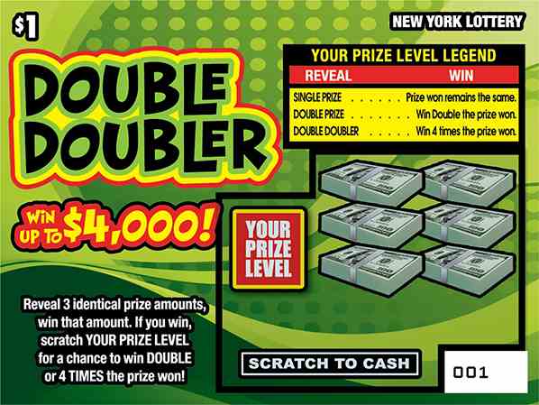 Double Doubler scratchcard - game number #1623 - front