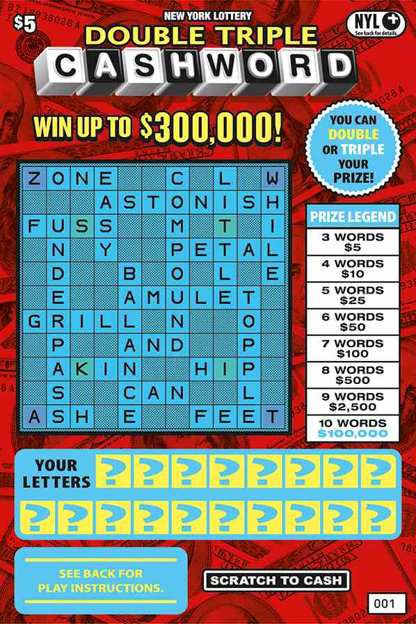 Double Triple Cashword scratchcard - game number #1708 - front