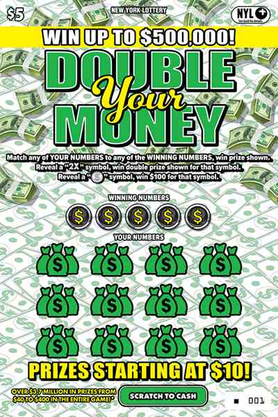 Double Your Money scratchcard - game number #1698 - front
