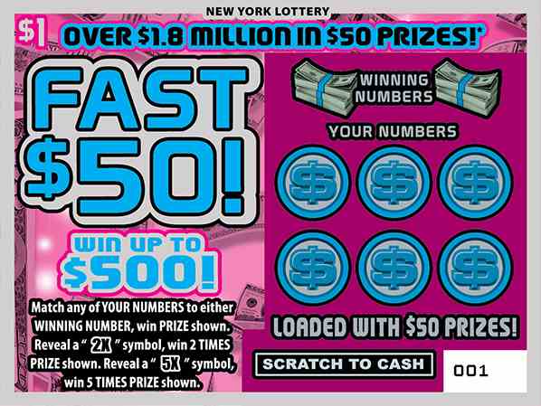 FAST $50! scratchcard - game number #1527 - front