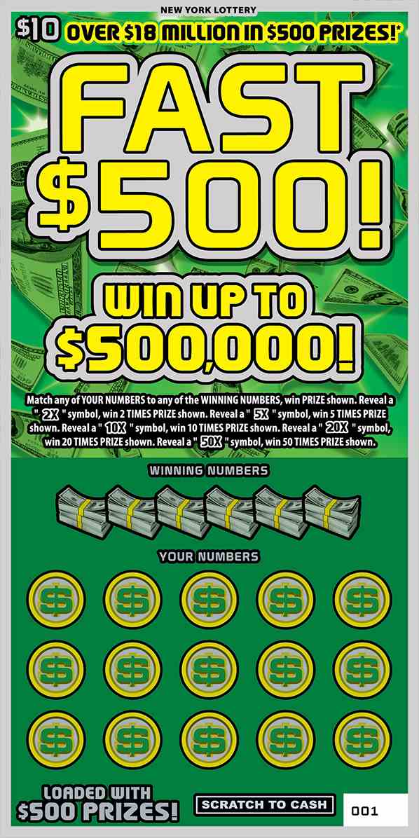 FAST $500! scratchcard - game number #1524 - front