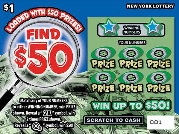 FIND $50 scratchcard - game number #1605 - front