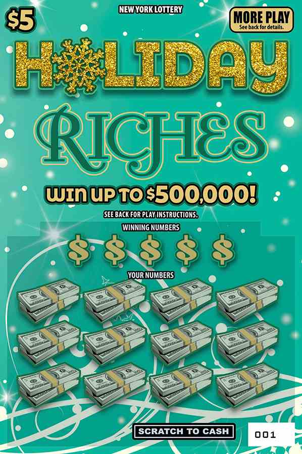 Holiday Riches scratchcard - game number #1635 - front