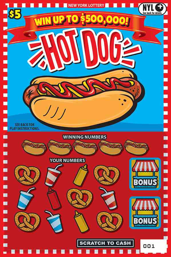 Hot Dog! scratchcard - game number #1701 - front