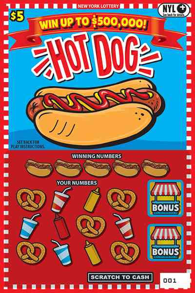 Hot Dog! scratchcard - game number #1701 - front
