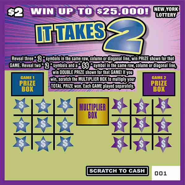 IT TAKES 2 scratchcard - game number #1573 - front