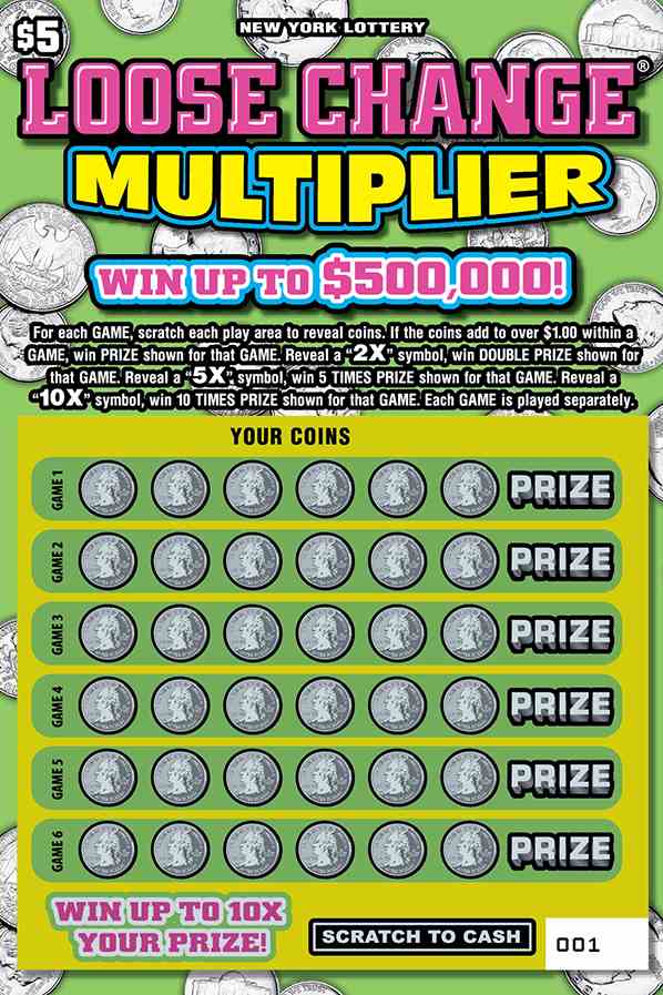 LOOSE CHANGE MULTIPLIER scratchcard - game number #1510 - front