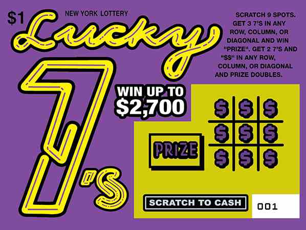 LUCKY 7'S scratchcard - game number #1454 - front