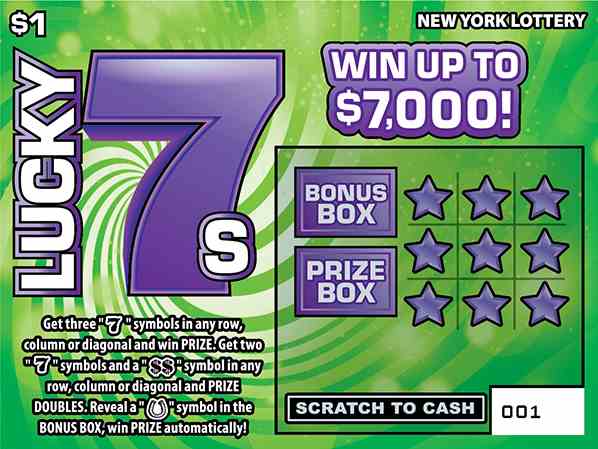 LUCKY 7S scratchcard - game number #1570 - front