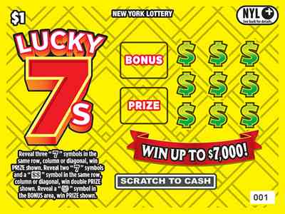 Lucky 7S scratchcard - game number #1699 - front