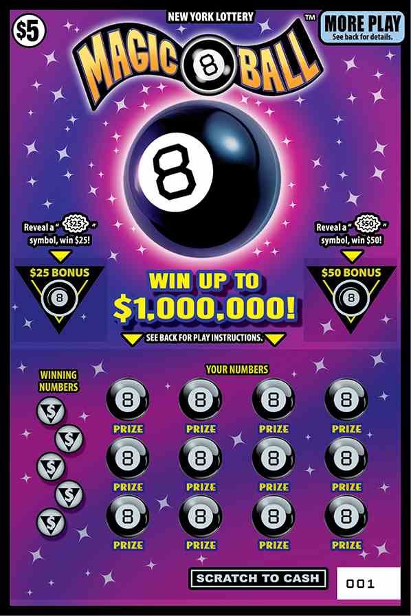 MAGIC 8 BALL scratchcard - game number #1583 - front