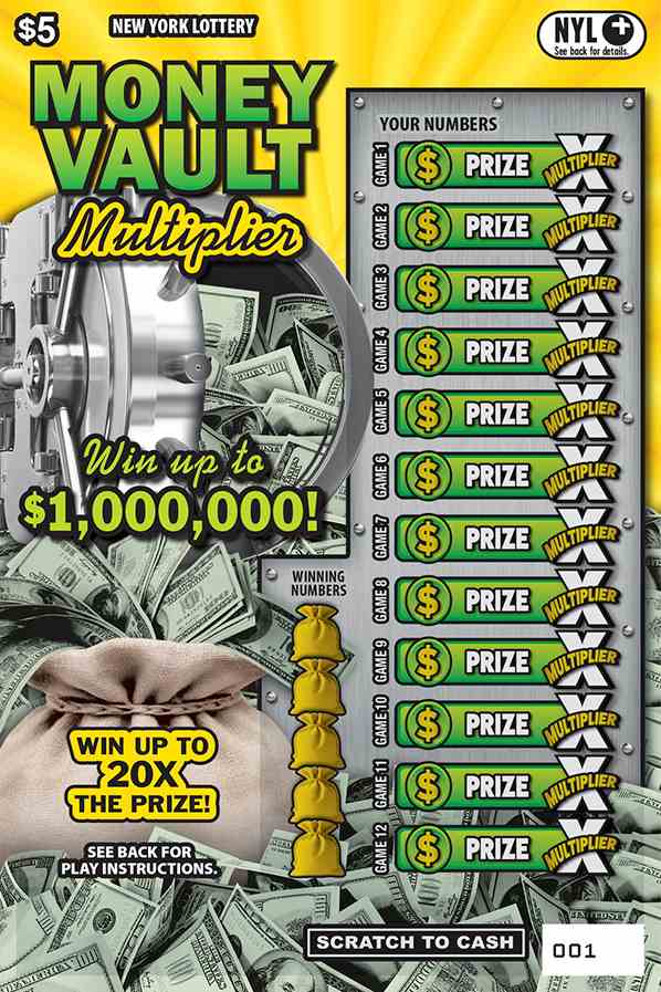 Money Vault Multiplier scratchcard - game number #1710 - front