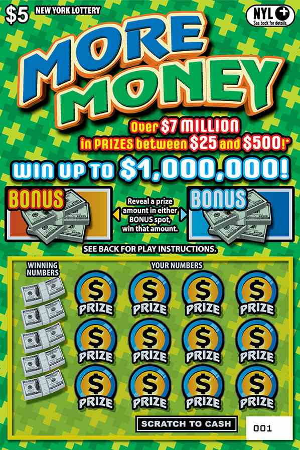 More Money scratchcard - game number #1668 - front