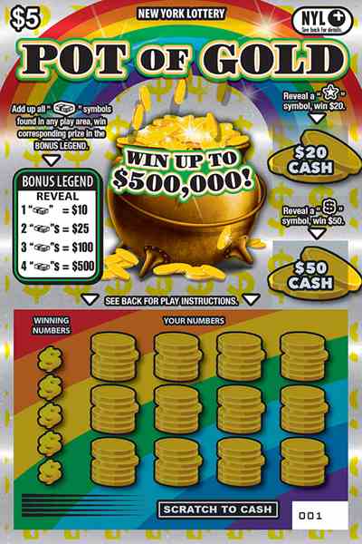 Pot Of Gold scratchcard - game number #1695 - front