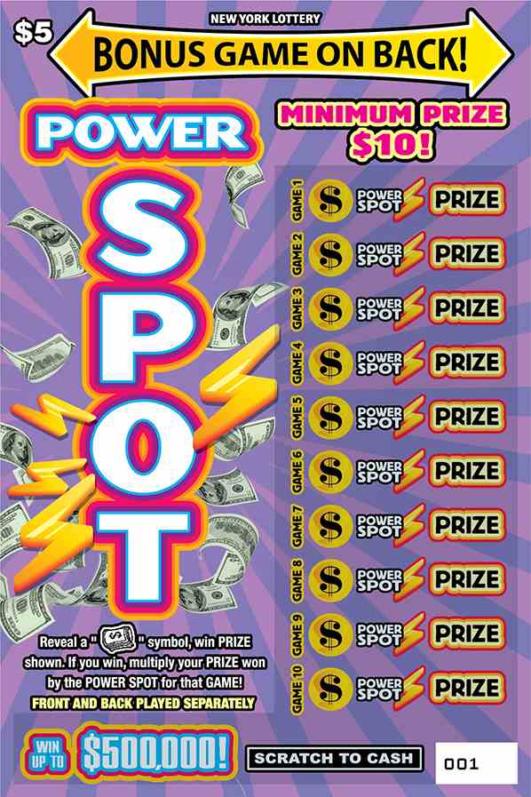 POWER SPOT scratchcard - game number #1522 - front