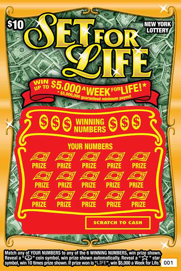 SET FOR LIFE scratchcard - game number #1548 - front