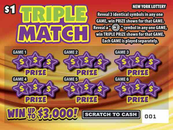 Triple Match scratchcard - game number #1659 - front