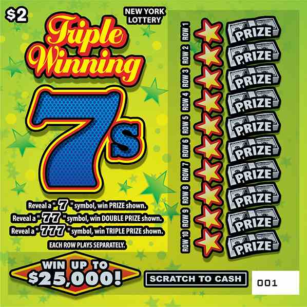 TRIPLE WINNING 7'S scratchcard - game number #1563 - front