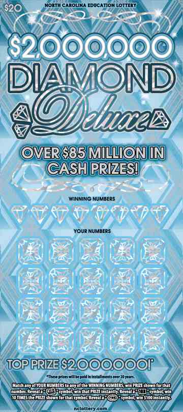 $2,000,000 Diamond Deluxe scratchcard - game number #917 - front
