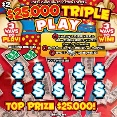 $25,000 Triple Play scratchcard - game number #994 - front