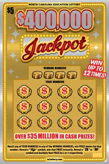 $400,000 Jackpot scratchcard - game number #928 - front