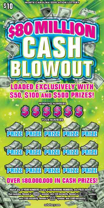 $80 Million Cash Blowout scratchcard - game number #939 - front