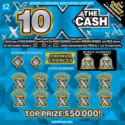 10X The Cash scratchcard - game number #978 - front