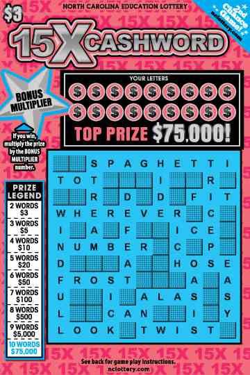 15X Cashword scratchcard - game number #920 - front