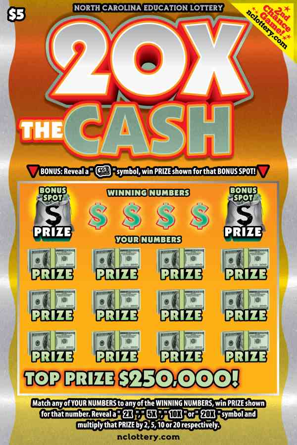20X The Cash scratchcard - game number #30 - front