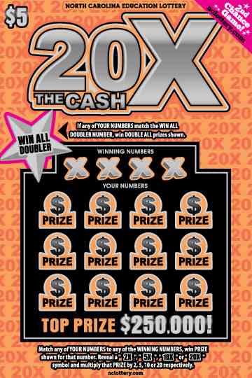 20X The Cash scratchcard - game number #921 - front