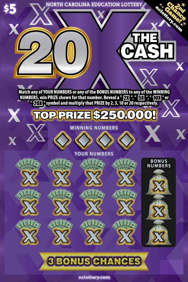 20X The Cash scratchcard - game number #980 - front