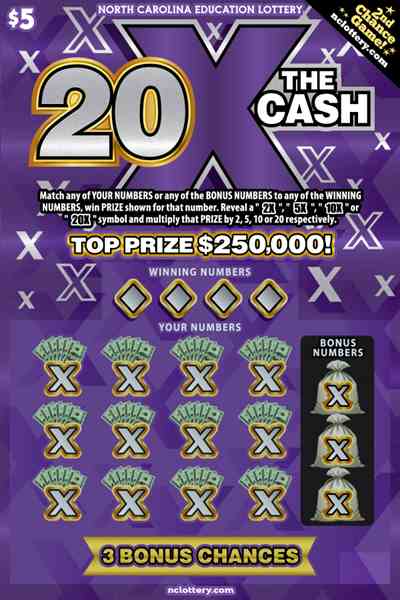 20X The Cash scratchcard - game number #980 - front
