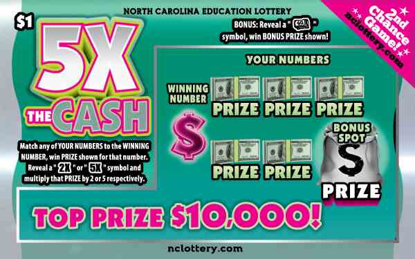 5X The Cash scratchcard - game number #28 - front
