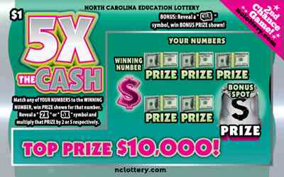 5X The Cash scratchcard - game number #28 - front