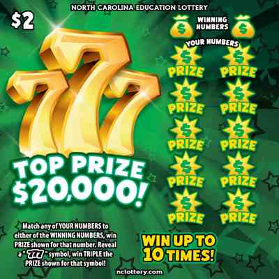 777 scratchcard - game number #25 - front