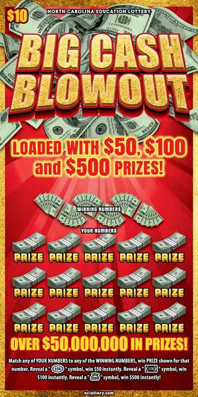 Big Cash Blowout scratchcard - game number #38 - front