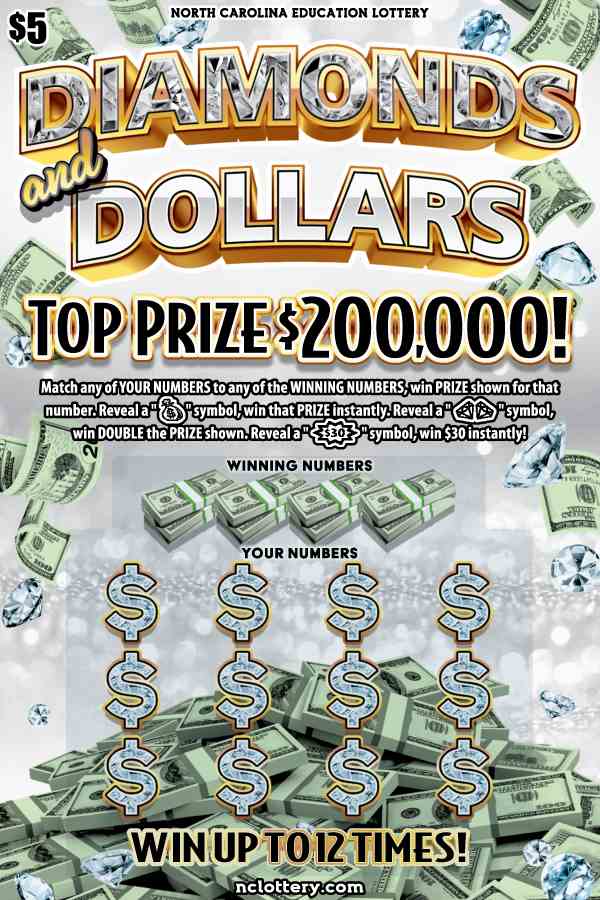 Diamonds And Dollars scratchcard - game number #41 - front