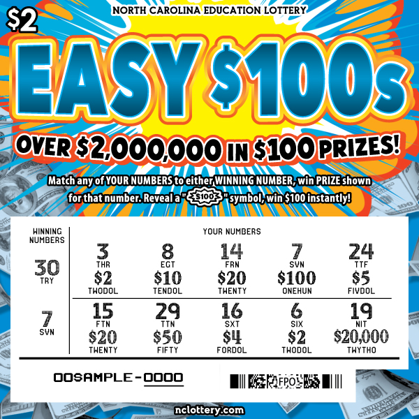 Easy $100S scratchcard - game number #36 - front-scratched