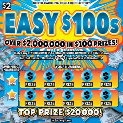 Easy $100S scratchcard - game number #36 - front