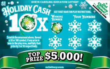 Holiday Cash 10X scratchcard - game number #953 - front