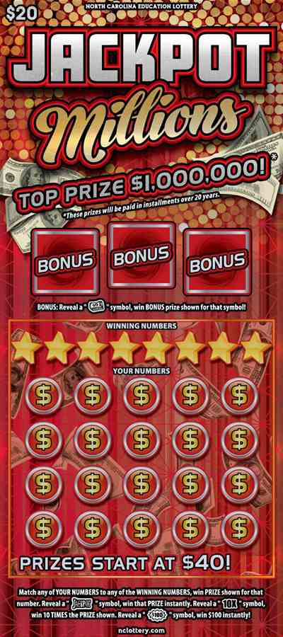 Jackpot Millions scratchcard - game number #50 - front